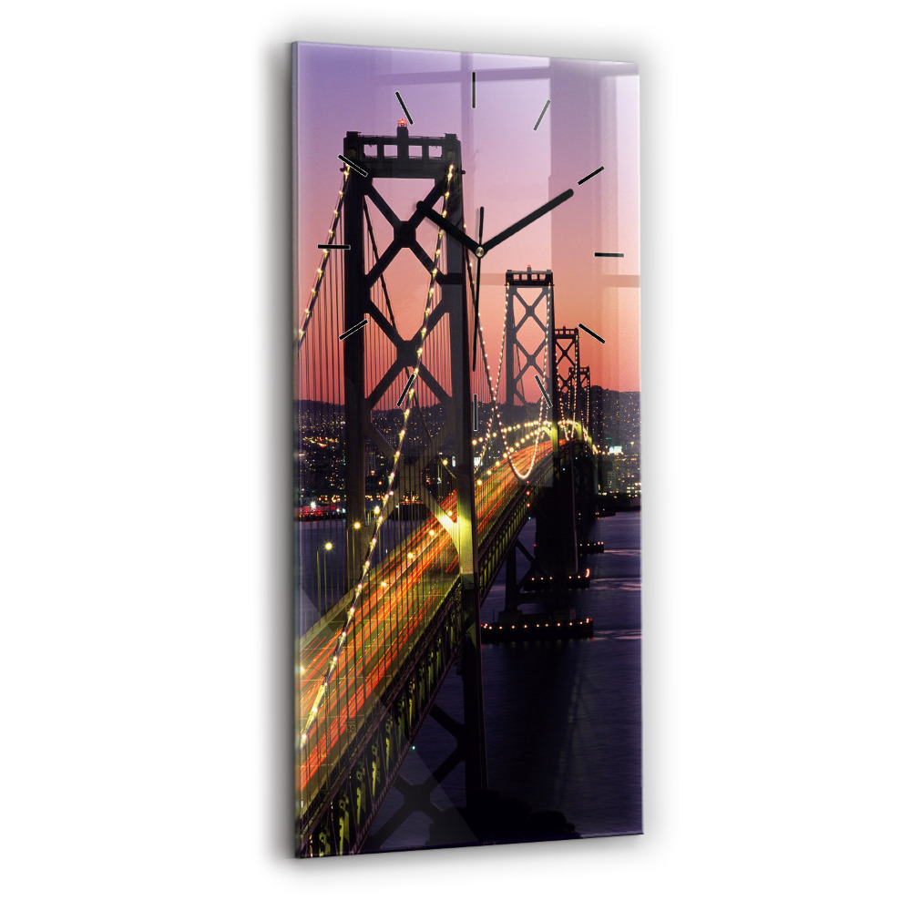 Horloge rectangulaire verticale Coucher de soleil aux USA