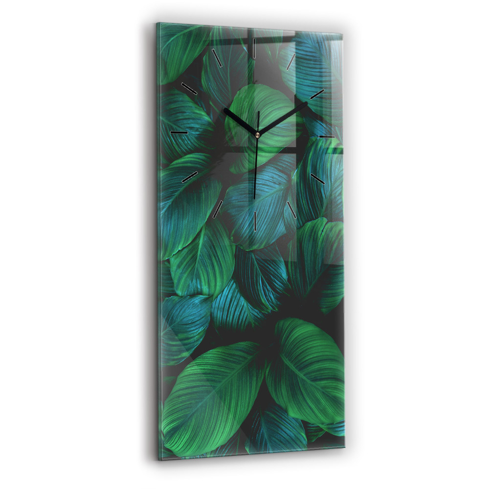 Horloge rectangulaire verticale Feuilles de la nature