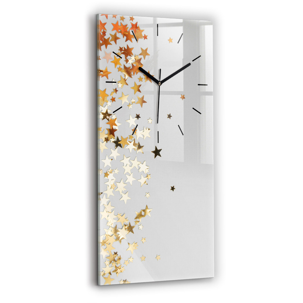 Horloge verticale en verre Étoiles sur fond lumineux