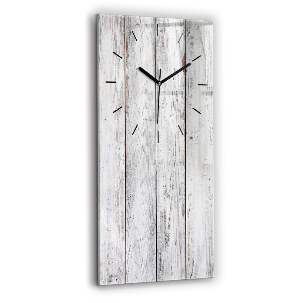Horloge rectangulaire verticale Planches peintes
