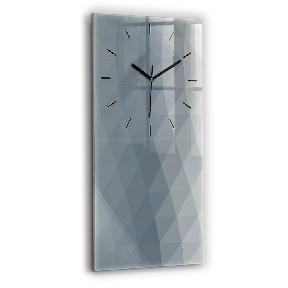 Horloge verticale en verre Abstraction grise