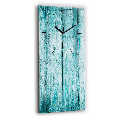 Horloge murale verticale Bois ancien bleu