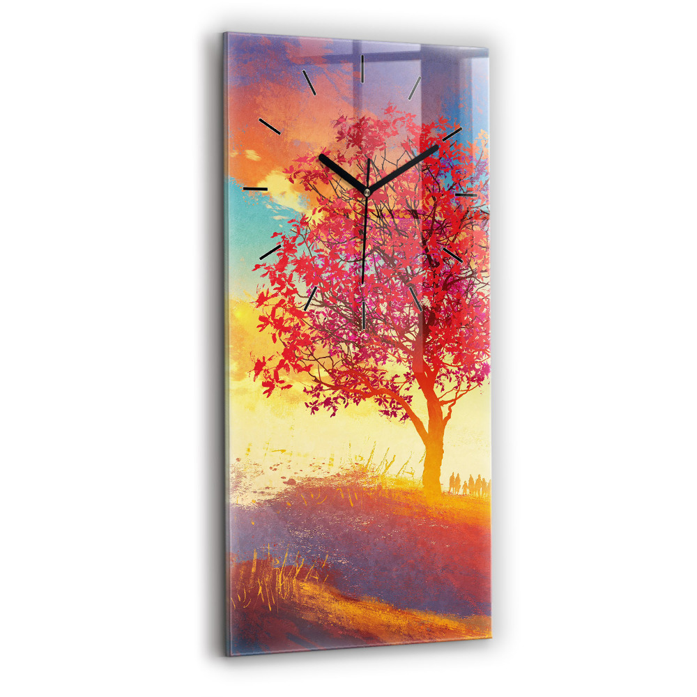 Horloge rectangulaire verticale Paysage d'automne
