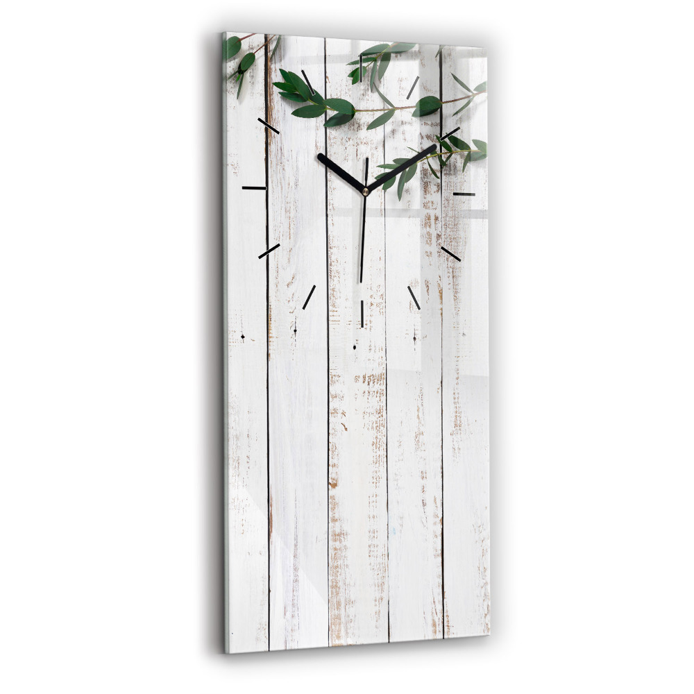Horloge murale verticale Planches en bois clair
