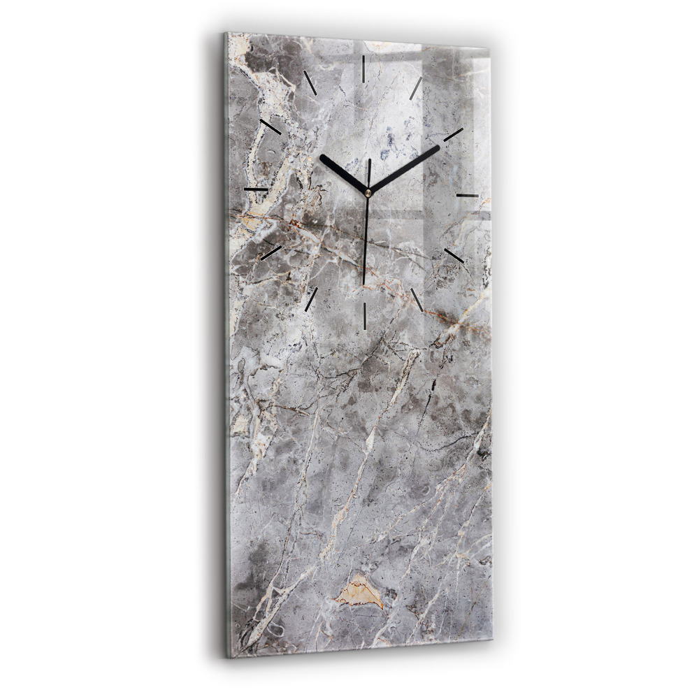 Horloge rectangulaire verticale Marbre de granit gris