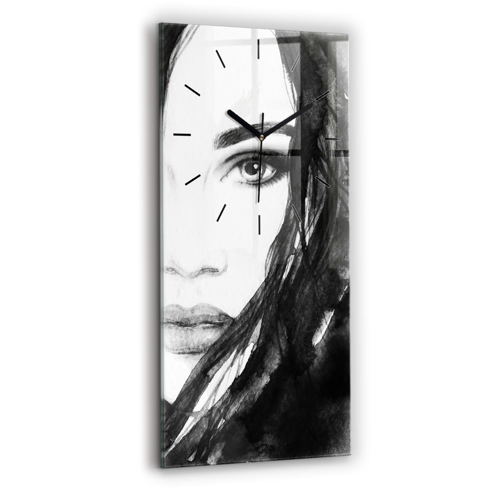 Horloge murale verticale Portrait de femme