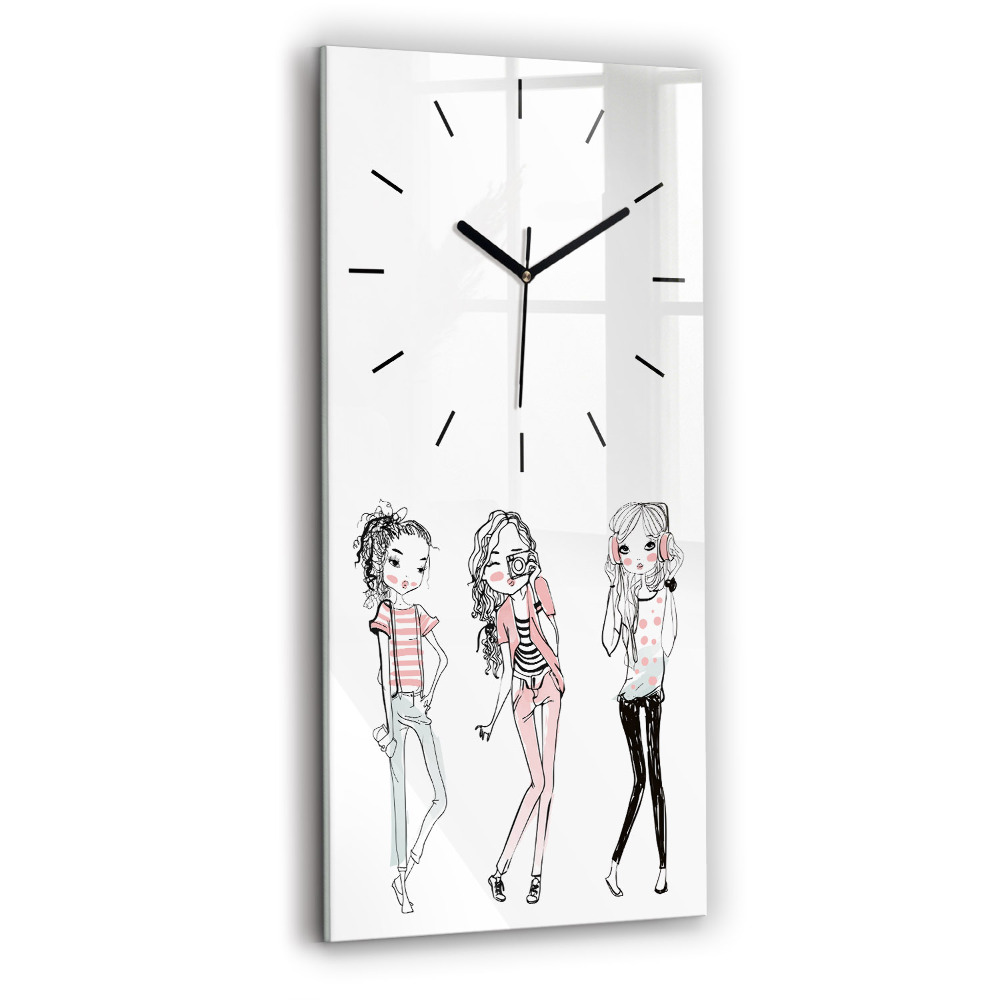 Horloge murale en verre rectangulaire Mode féminine
