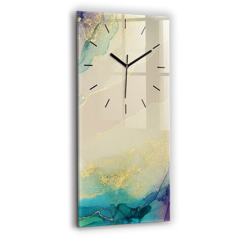 Horloge rectangulaire verticale Abstraction de couleur