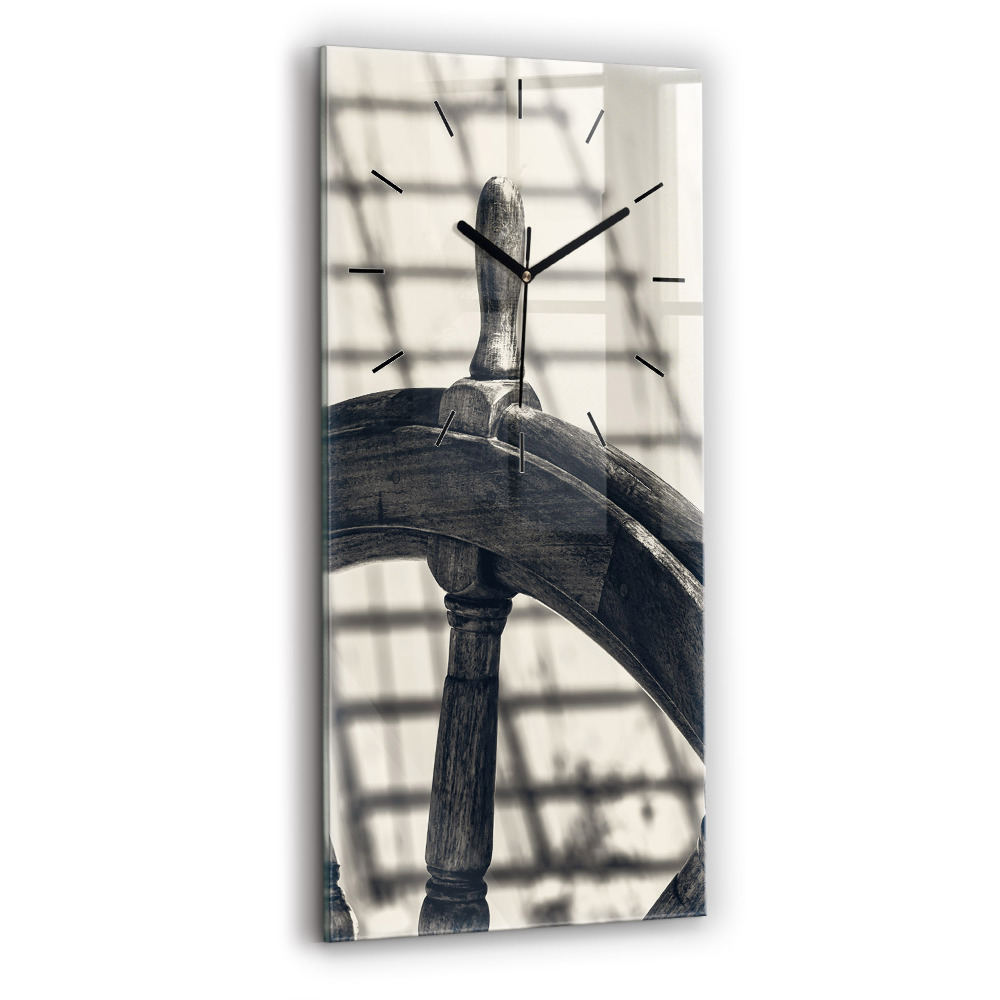 Horloge murale en verre rectangulaire Navire ancien