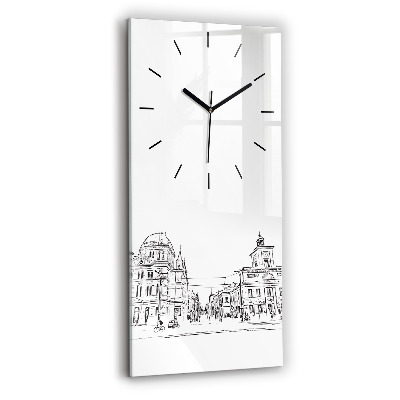 Horloge verticale en verre Illustration de la ville de Poznan