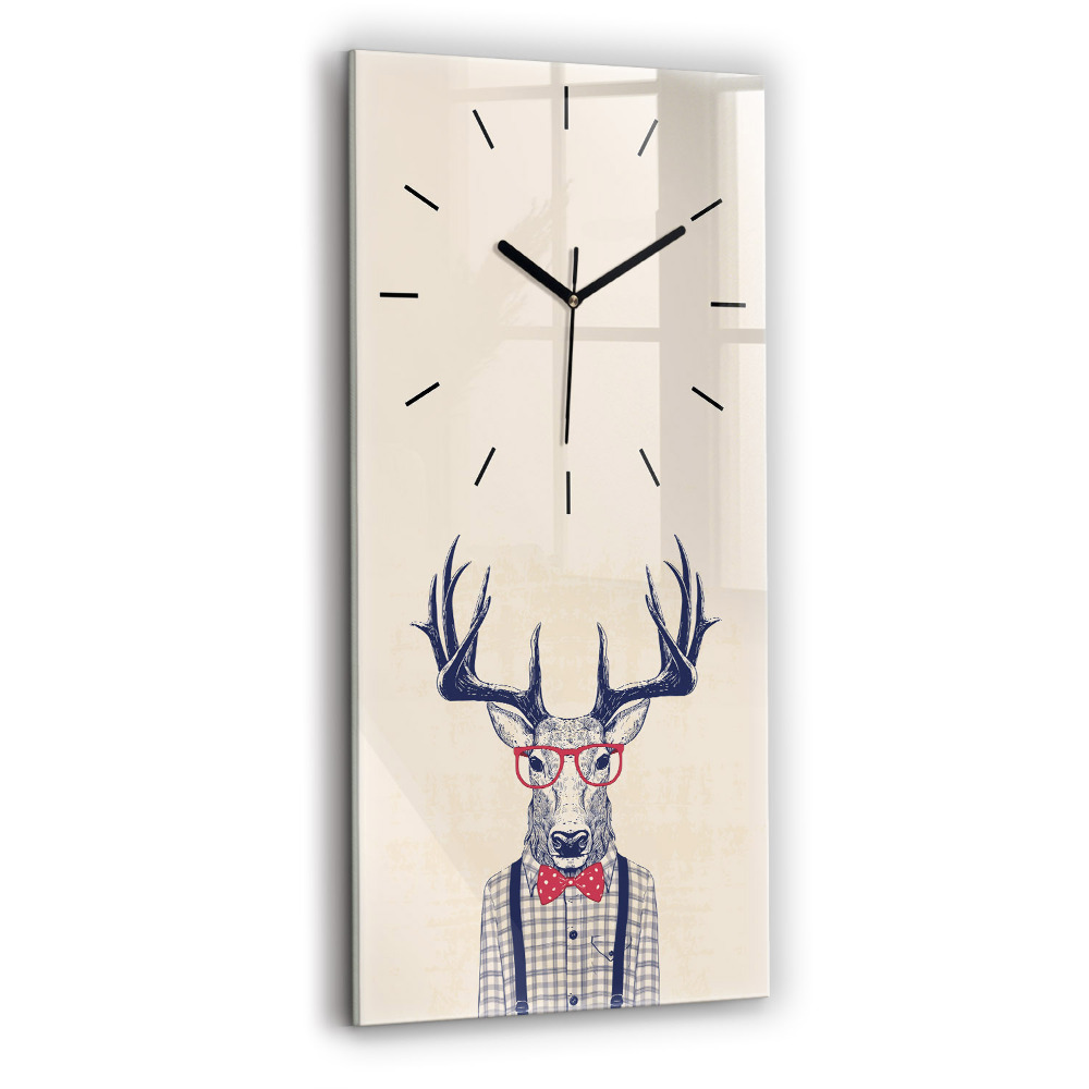 Horloge murale verticale Cerf en chemise