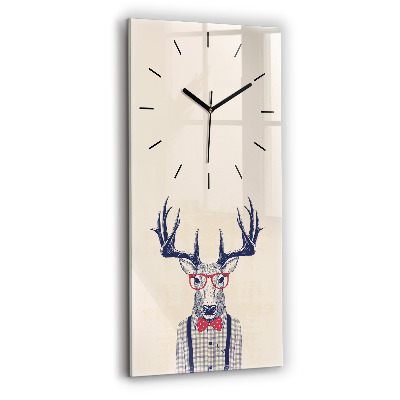 Horloge murale verticale Cerf en chemise