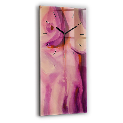 Horloge murale en verre rectangulaire Peinture de femmes