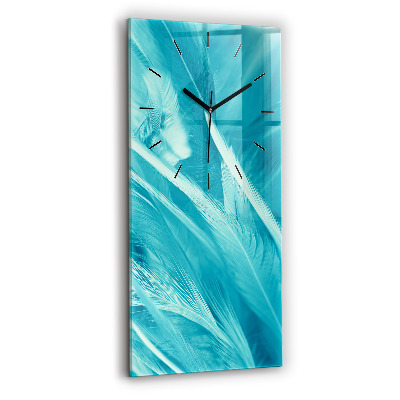 Horloge rectangulaire verticale Vert turquoise vintage