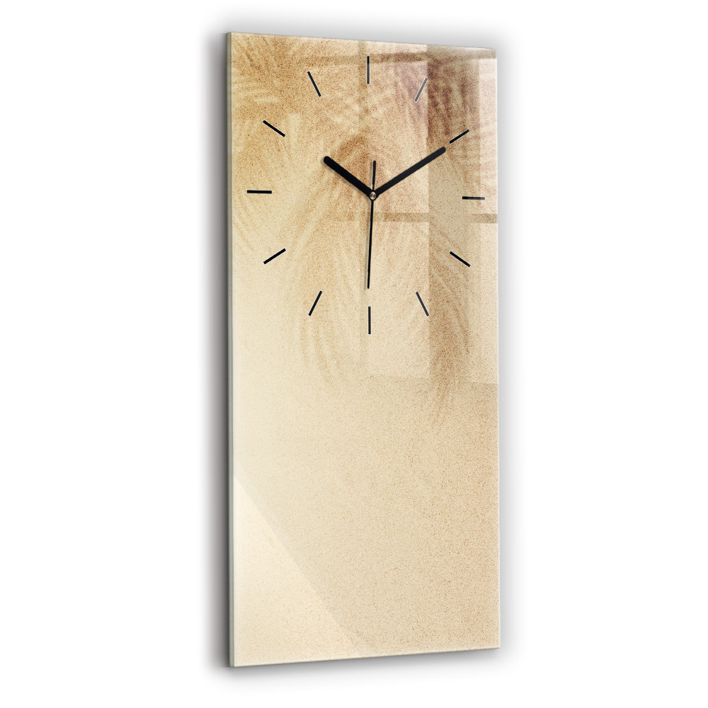Horloge murale en verre rectangulaire Abstraction dorée