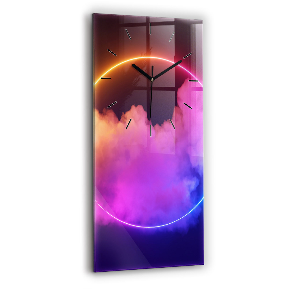 Horloge murale verticale Fumée 3D abstraite