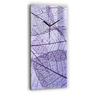 Horloge verticale en verre Feuilles - nature