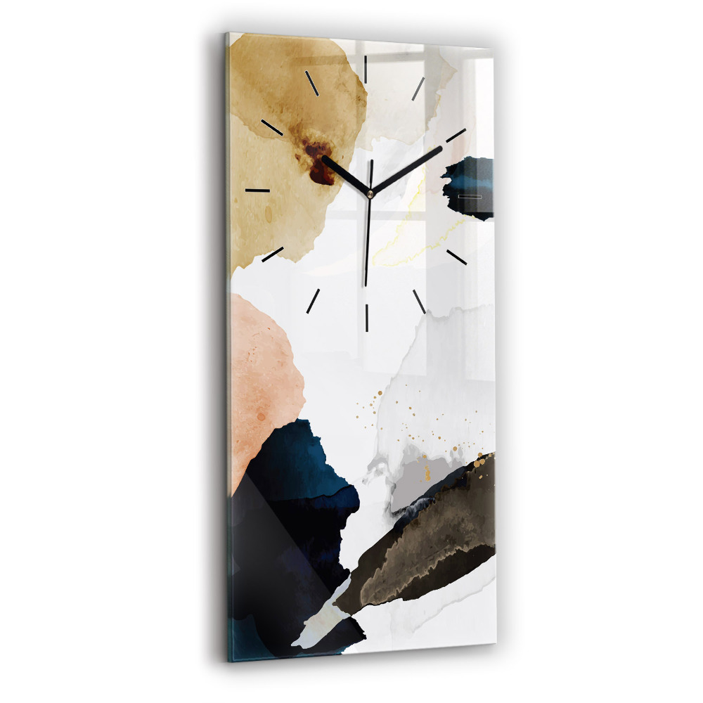 Horloge verticale en verre Abstrait taches