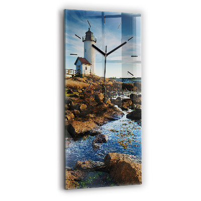 Horloge verticale en verre Phare d'Annisquam