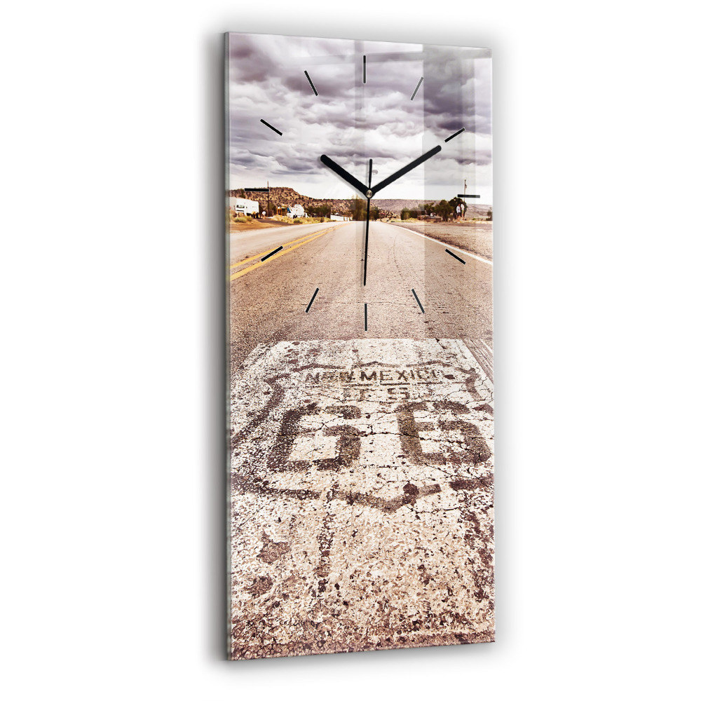 Horloge murale verticale Route 66 USA