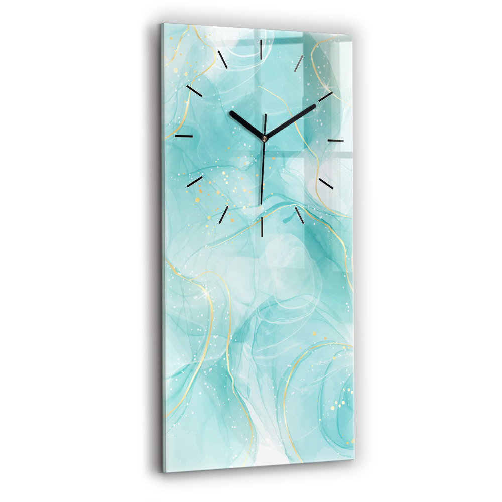 Horloge rectangulaire verticale Marbre abstrait