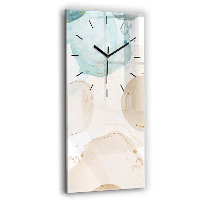 Horloge murale en verre rectangulaire Taches d'aquarelle
