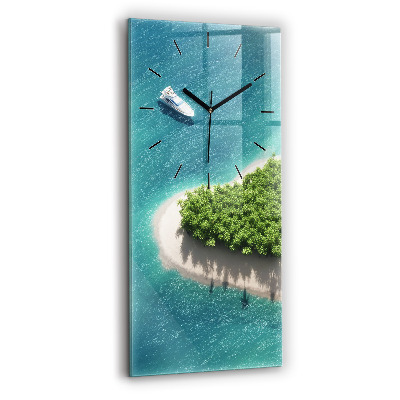 Horloge rectangulaire verticale Île du cœur