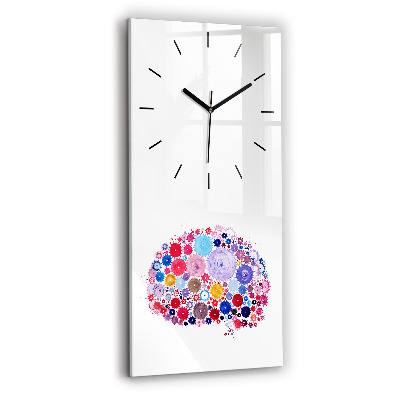 Horloge murale en verre rectangulaire Illustration abstraite colorée