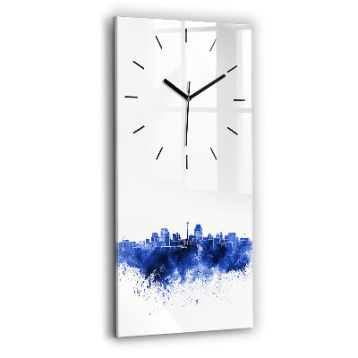 Horloge murale en verre rectangulaire Aquarelle de San Antonio