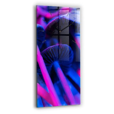 Horloge rectangulaire verticale Champignons magiques colorés