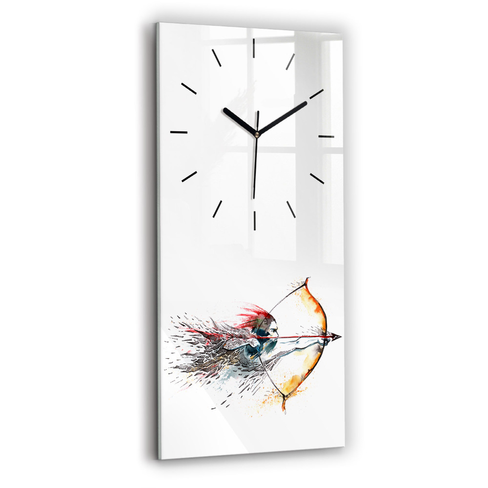 Horloge rectangulaire verticale Guerrier en chasse