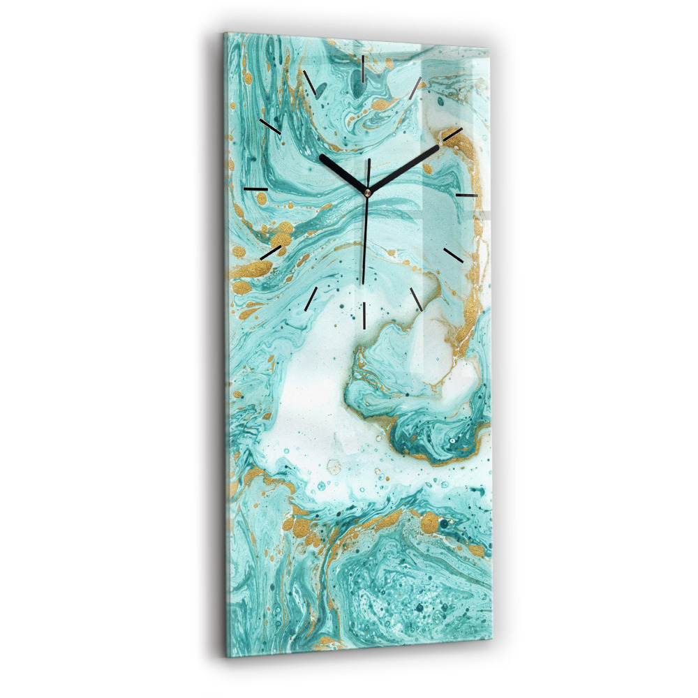 Horloge rectangulaire verticale Texture de marbre