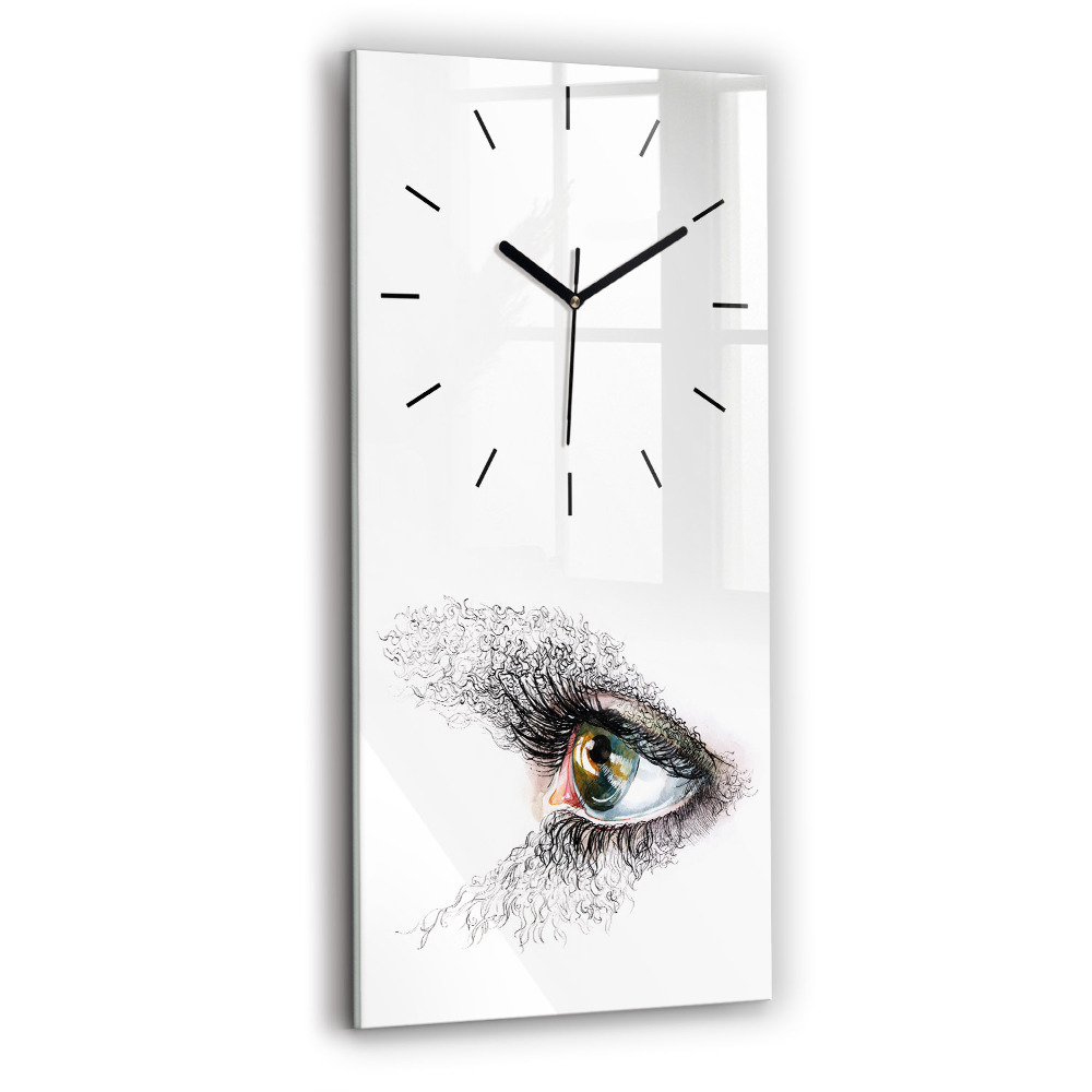 Horloge rectangulaire verticale Dessin d'un oeil humain