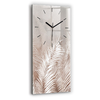 Horloge rectangulaire verticale Feuilles tropicales boho