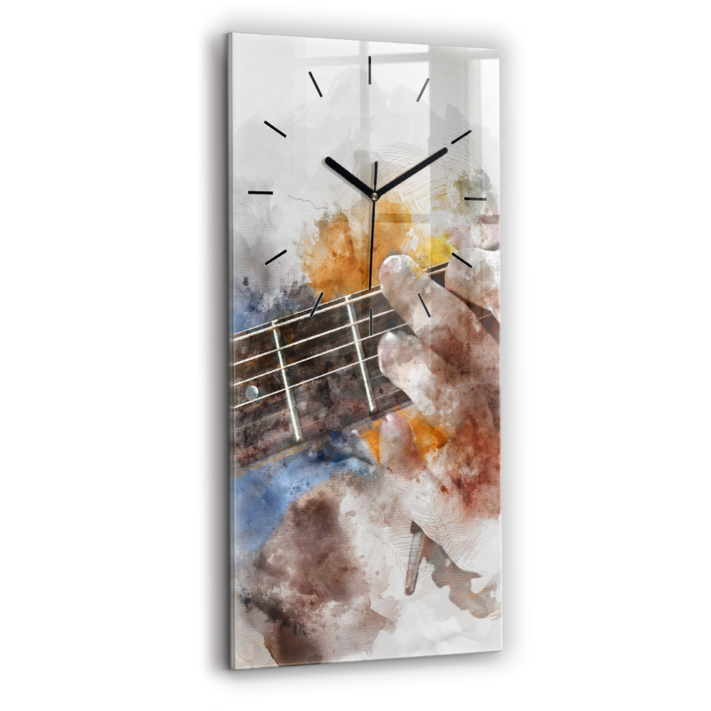 Horloge murale verticale Graphique d'une guitare