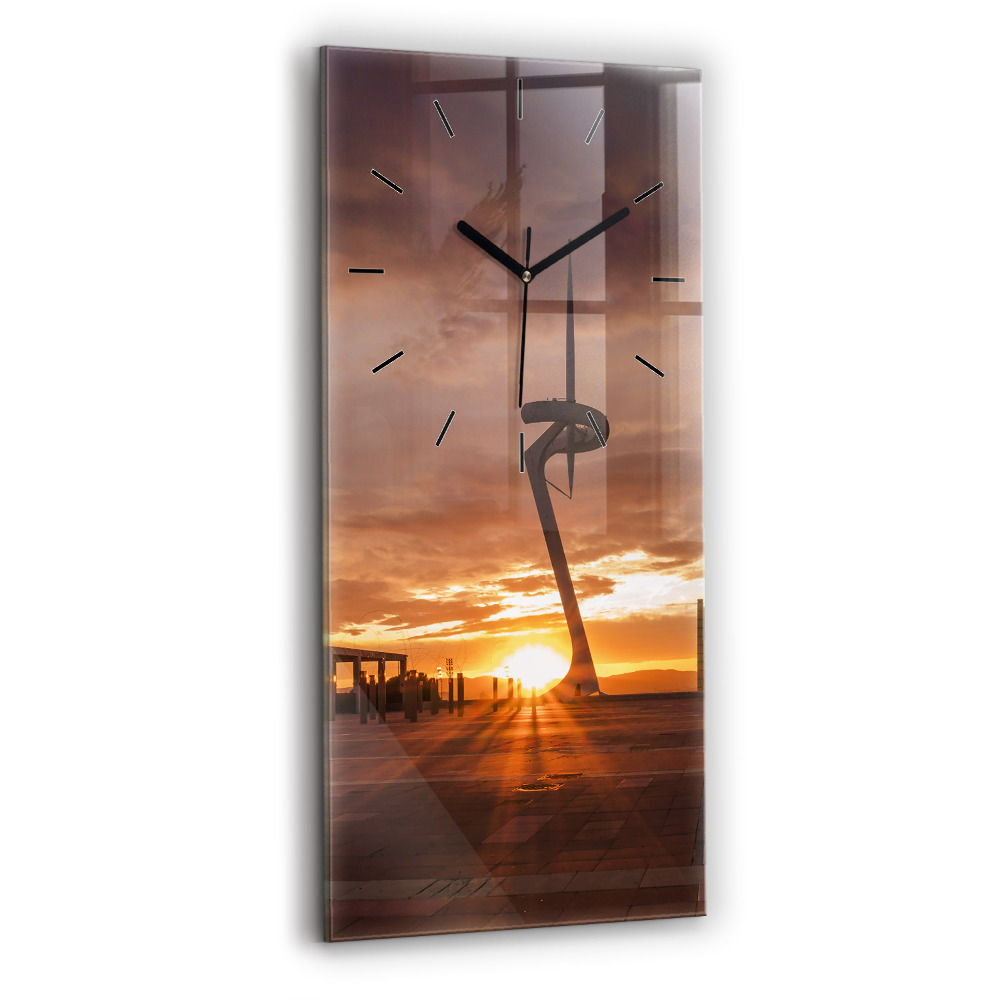 Horloge rectangulaire verticale Parc olympique de Barcelone