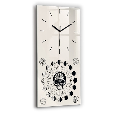 Horloge verticale en verre Phases de la lune