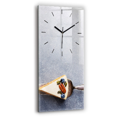 Horloge verticale en verre Morceau de gâteau