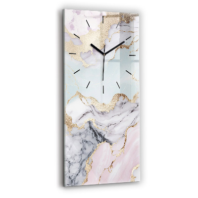 Horloge murale verticale Marbre pastel