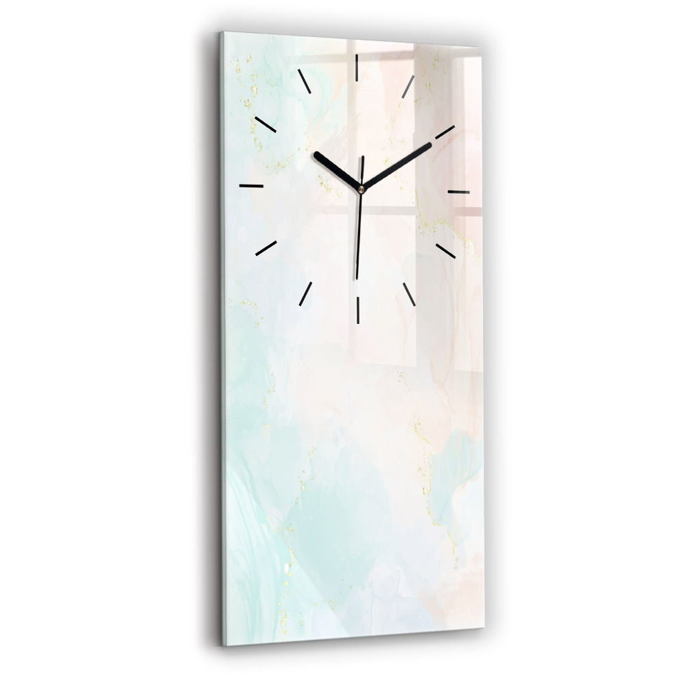 Horloge rectangulaire verticale Marbre aquarelle