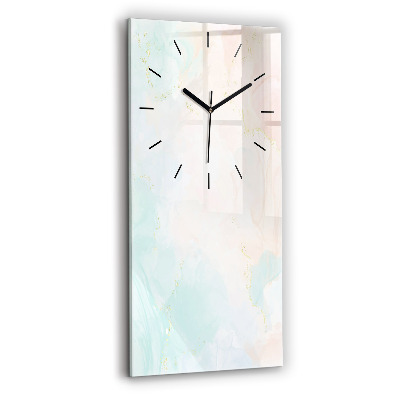 Horloge rectangulaire verticale Marbre aquarelle