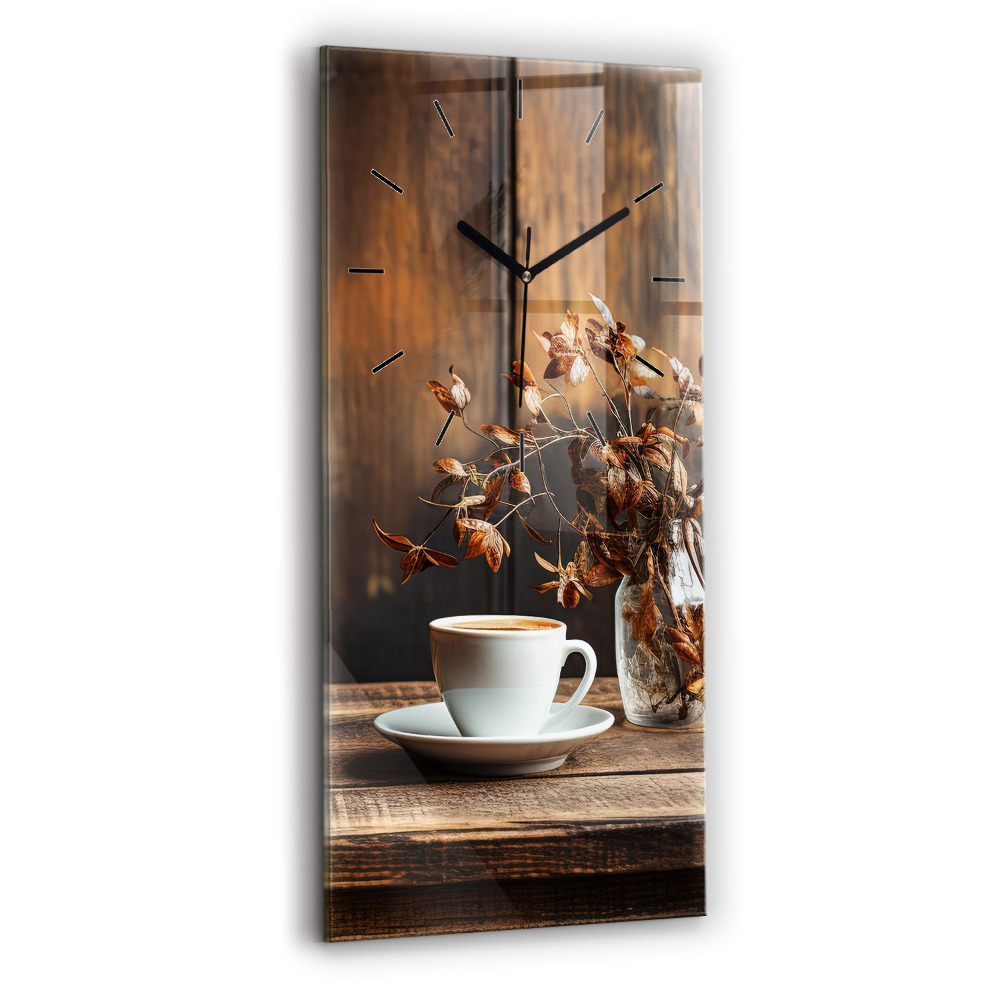 Horloge murale verticale Tasse de café