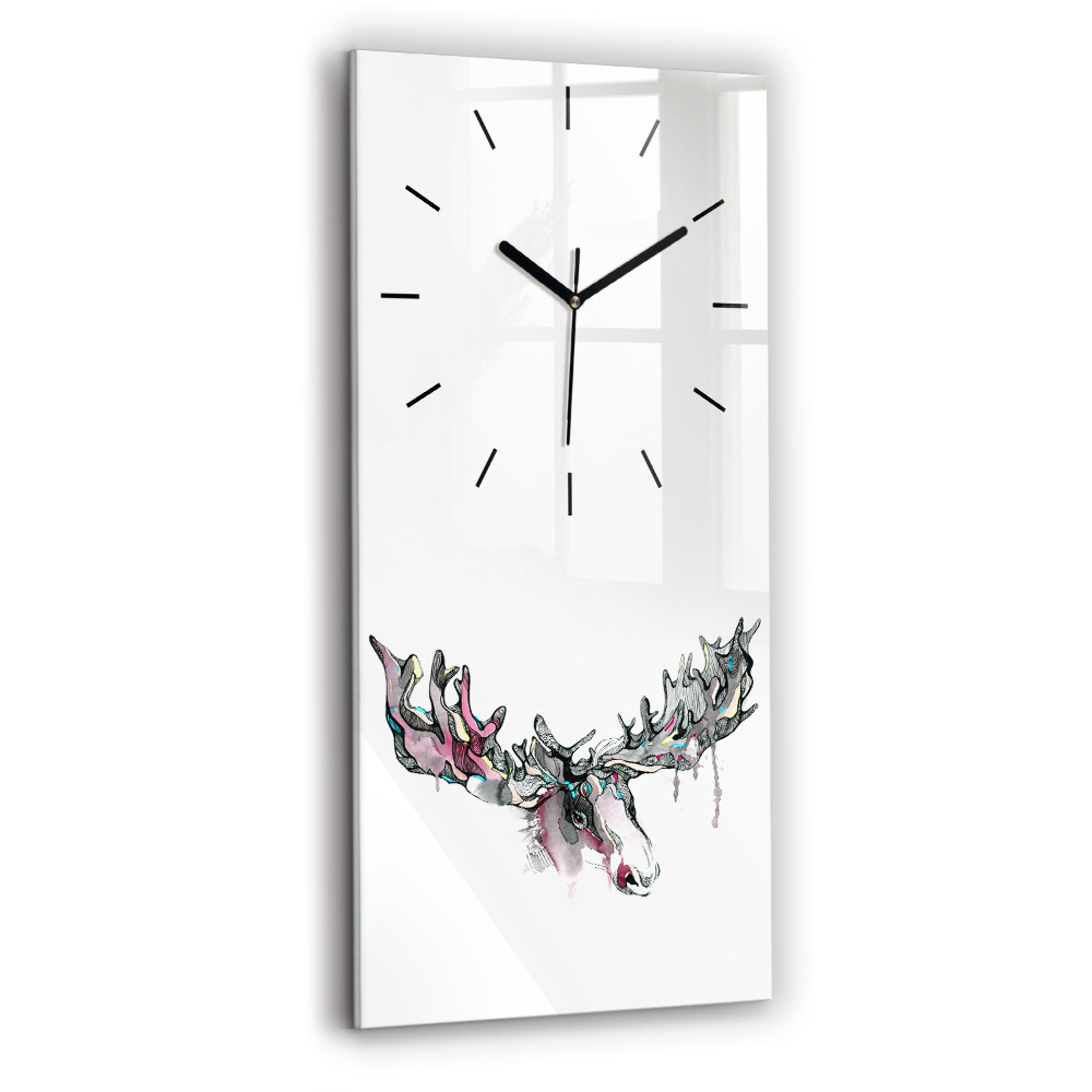 Horloge murale en verre rectangulaire Abstraction d'un élan