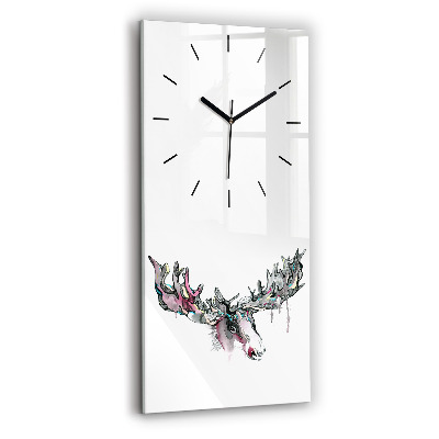 Horloge murale en verre rectangulaire Abstraction d'un élan