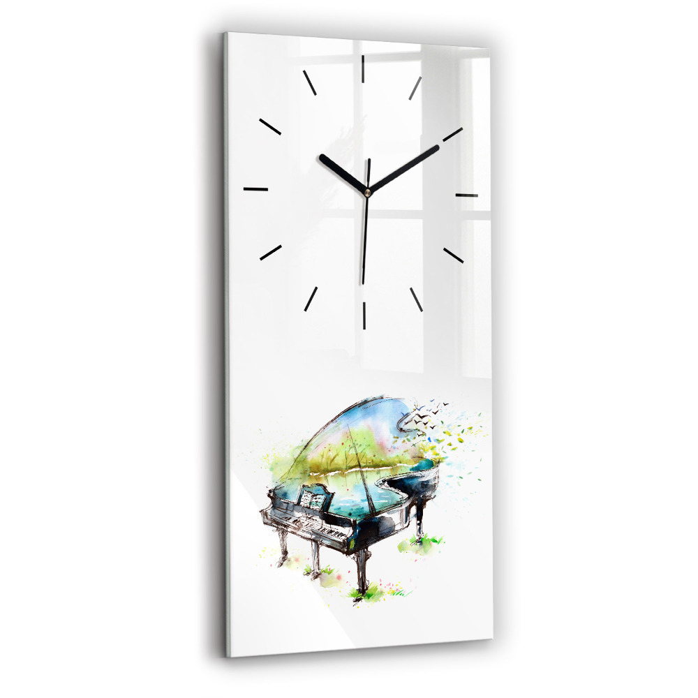Horloge verticale en verre Illustration des 4 saisons