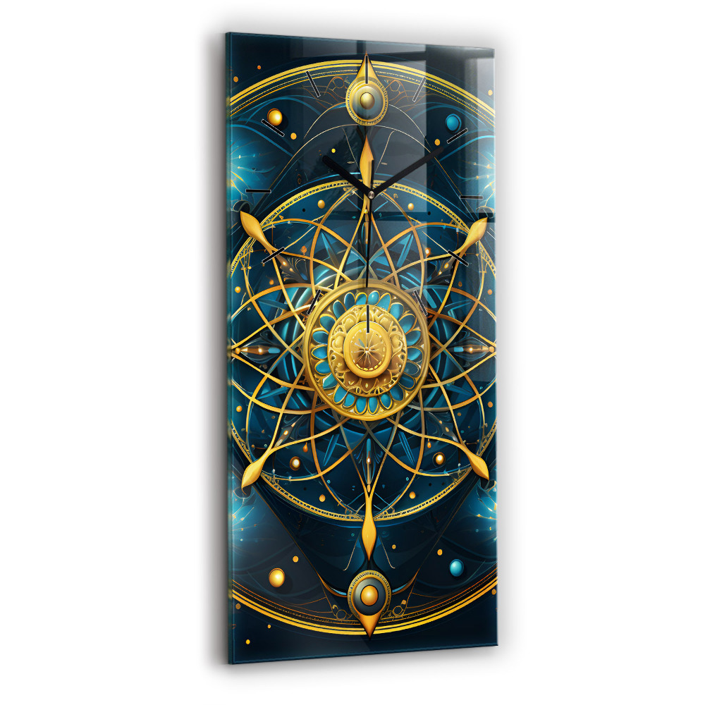 Horloge murale en verre rectangulaire Horoscope