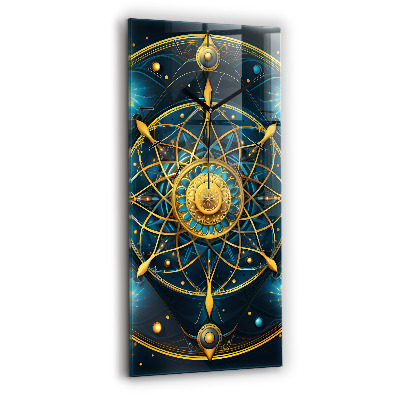 Horloge murale en verre rectangulaire Horoscope