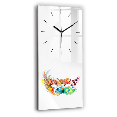 Horloge rectangulaire verticale Culture - drapeau brésilien