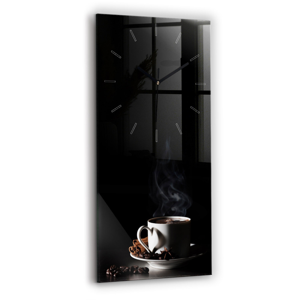 Horloge rectangulaire verticale Tasse de café