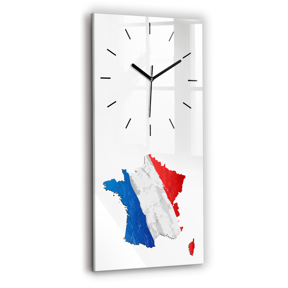 Horloge murale verticale Drapeau de la France